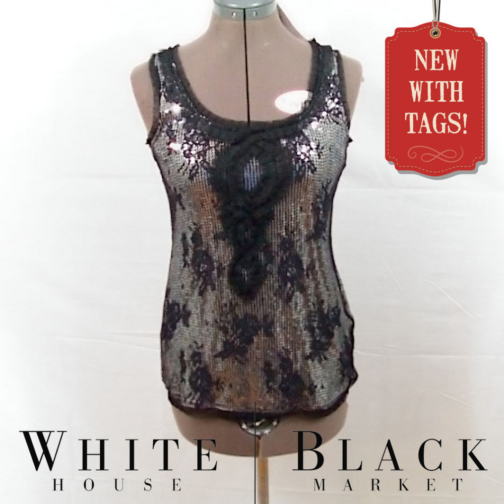 NWT White House Black Market Lace Top